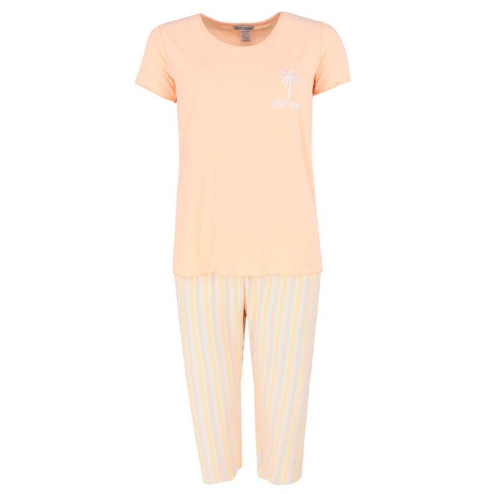 Sleep Junkie Women's Stay Palm Short Sleeve Capri Set